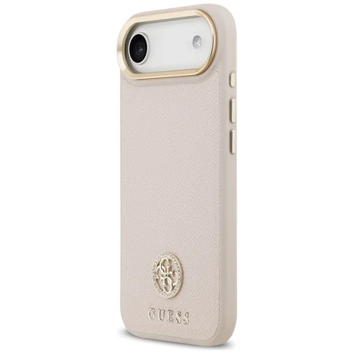 iPhone 17 Air Guess - Grained Strass Logo MagSafe (GUHMP17MPGCRMDEP) - Pink tok - 6