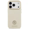 iPhone 17 Pro Guess - Grained Strass Logo MagSafe (GUHMP17LPGCRMDEE) - Bézs tok thumbnail