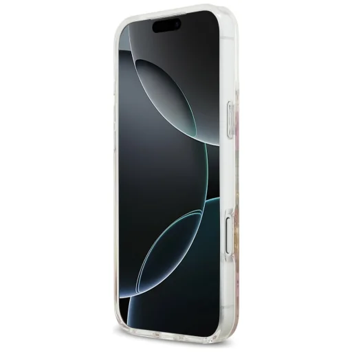 iPhone 17 Pro Max Guess - Resin Flowers and Glitter MagSafe (GUHMP17XRBFGFGMP) - Pink tok - 4