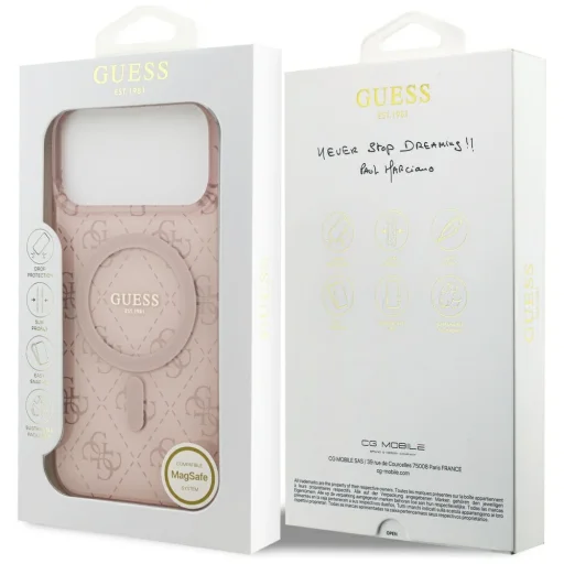 iPhone 17 Pro Max Guess - IML 4G Background MagSafe (GUHMP17XH4DTEP) - Pink tok - 7