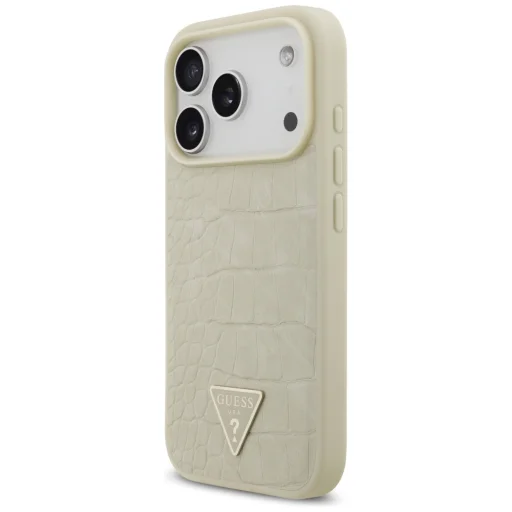 iPhone 17 Pro Guess - Croco Triangle Logo MagSafe (GUHMP17LPCRTHCD) - Arany tok - 6