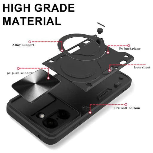 OnePlus Nord CE5 Techsuit CamGuard Pro Fekete tok - 2