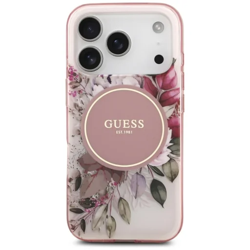 iPhone 17 Pro Max Pink Guess IML Flower & Tonal Circle MagSafe (GUHMP17XHFWBDCEP) tok - 2