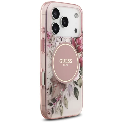 iPhone 17 Pro Max Pink Guess IML Flower & Tonal Circle MagSafe (GUHMP17XHFWBDCEP) tok - 4
