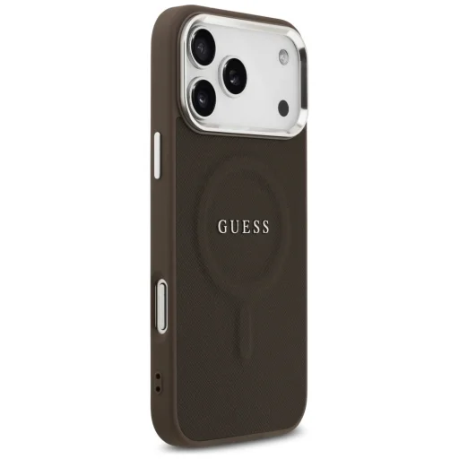 iPhone 17 Pro Max Guess - Hardcase Classic Logo MagSafe (GUHMP17XPSAREGSW) - Barna tok - 2