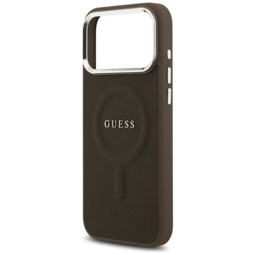 iPhone 17 Pro Max Guess - Hardcase Classic Logo MagSafe (GUHMP17XPSAREGSW) - Barna tok - 6