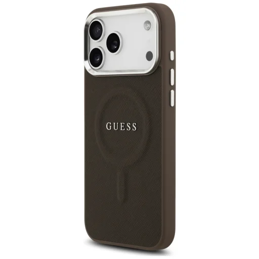 iPhone 17 Pro Max Guess - Hardcase Classic Logo MagSafe (GUHMP17XPSAREGSW) - Barna tok - 3