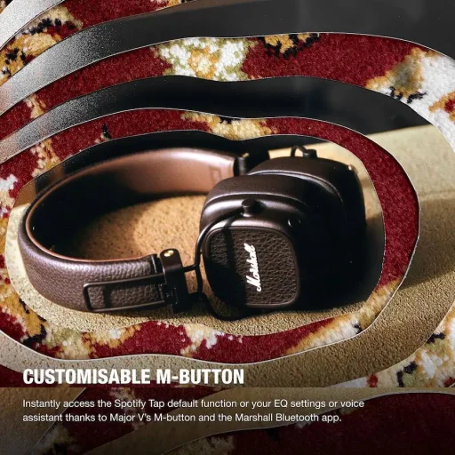 Marshall Major V Bluetooth vezeték nélküli fülre illeszkedő fejhallgató barna - 7