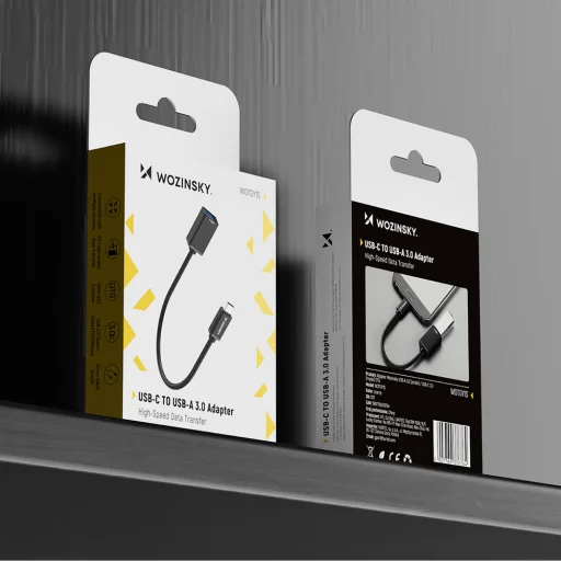 Wozinsky WOTGY1S USB-C 3.0 (férfi) - USB-A 3.0 (női) OTG Adapter - Fekete - 9