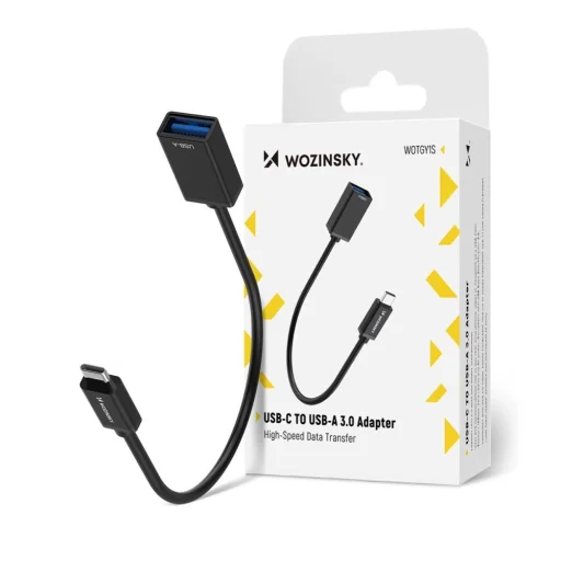 Wozinsky WOTGY1S USB-C 3.0 (férfi) - USB-A 3.0 (női) OTG Adapter - Fekete - 1