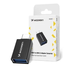 Wozinsky W10GY1S USB-C - USB-A 3.2 10Gb/s Adapter - Fekete