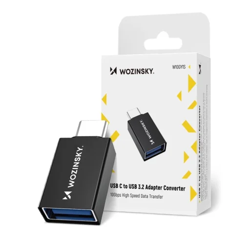 Wozinsky W10GY1S USB-C - USB-A 3.2 10Gb/s Adapter - Fekete - 1