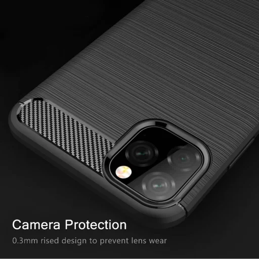 iPhone 11 Techsuit Carbon Silicone - Fekete tok - 2