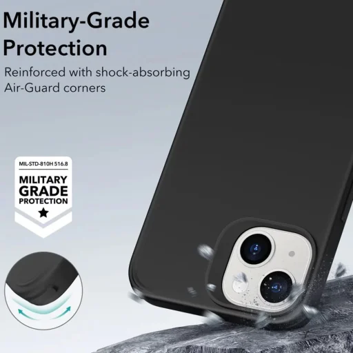 iPhone 13 / 14 Fekete ESR - Classic Hybrid HaloLock tok - 4