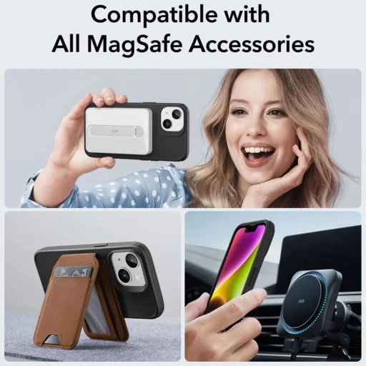 iPhone 13 / 14 Fekete ESR - Classic Hybrid HaloLock tok - 5