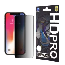 iPhone X / iPhone XS / iPhone 11 Pro Lito HD Pro Privacy Fekete üvegfólia