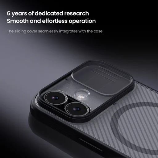 Apple iPhone 17 Átlátszó Fekete Nillkin CamShield PRO Magnetikus Tok - 4