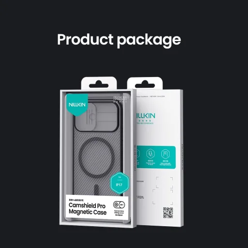 Apple iPhone 17 Átlátszó Fekete Nillkin CamShield PRO Magnetikus Tok - 10