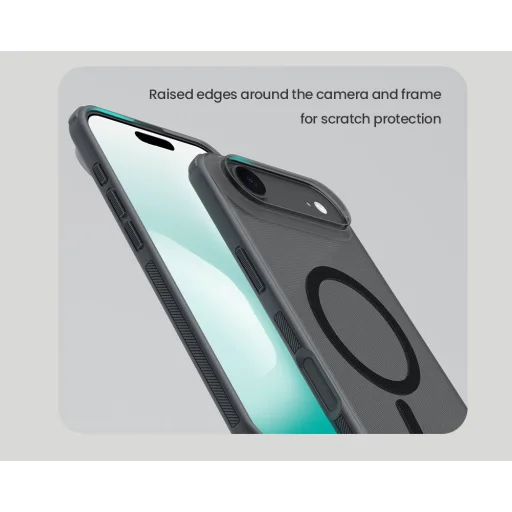 Apple iPhone 17 Air Átlátszó Fekete Nillkin Super Frosted PRO Mágneses Hátlapi tok - 7