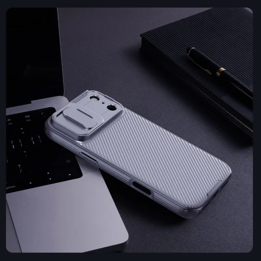 Apple iPhone 17 Pro Max Titanium Szürke Nillkin CamShield PRO tok - 2