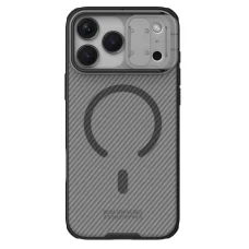 Apple iPhone 17 Pro Max Átlátszó Fekete Nillkin CamShield PRO Mágneses Kemény Tok magsafe