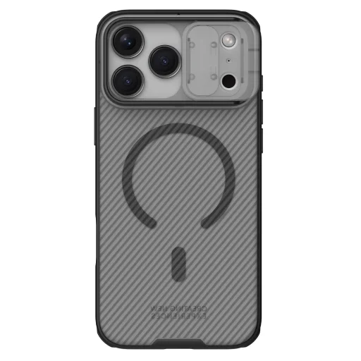 Apple iPhone 17 Pro Max Átlátszó Fekete Nillkin CamShield PRO Mágneses Kemény Tok magsafe - 1