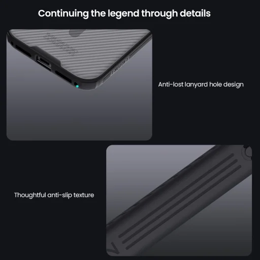 Apple iPhone 17 Pro Max Átlátszó Fekete Nillkin CamShield PRO Mágneses Kemény Tok magsafe - 7