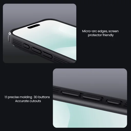 Apple iPhone 17 Pro Max Átlátszó Fekete Nillkin CamShield PRO Mágneses Kemény Tok magsafe - 8