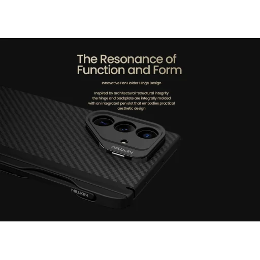 Samsung Galaxy Z Fold 7 Fekete Nillkin CarboProp Aramid Mágneses Tolltartó Tok - 5