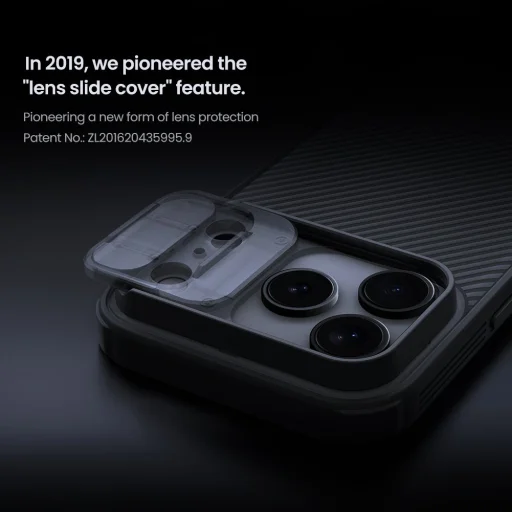 iPhone 17 Pro átlátszó fekete Nillkin CamShield PRO tok - 4