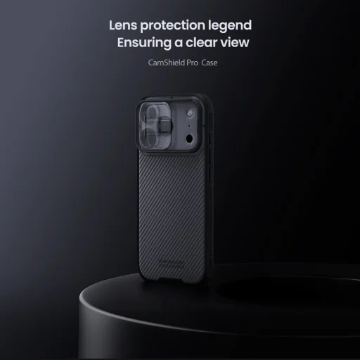 iPhone 17 Pro átlátszó fekete Nillkin CamShield PRO tok - 5
