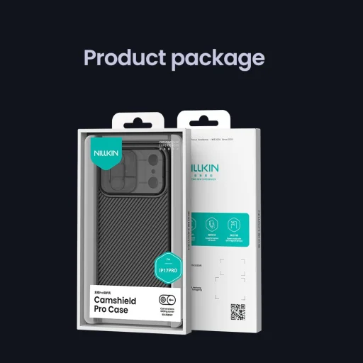 iPhone 17 Pro átlátszó fekete Nillkin CamShield PRO tok - 7