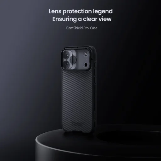Apple iPhone 17 Pro Max átlátszó fekete Nillkin CamShield PRO tok - 5
