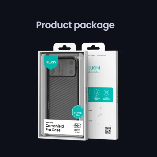 Apple iPhone 17 Pro Max átlátszó fekete Nillkin CamShield PRO tok - 7