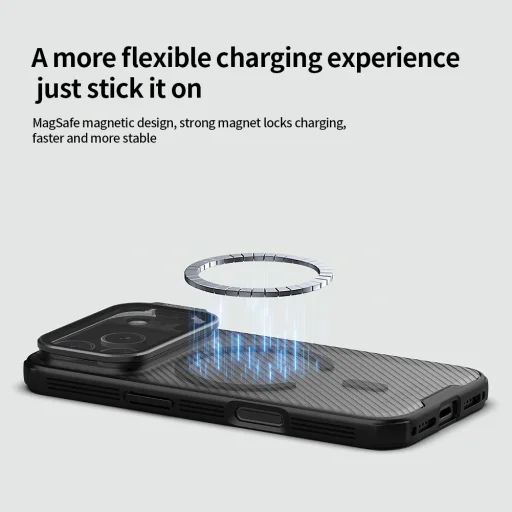 Apple iPhone 17 Pro Átlátszó Fekete Nillkin CamShield Prop Magnetic tok magsafe - 3