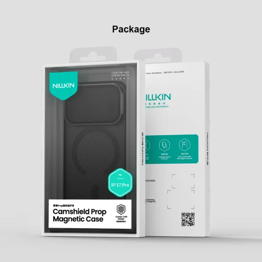Apple iPhone 17 Pro Átlátszó Fekete Nillkin CamShield Prop Magnetic tok magsafe - 10