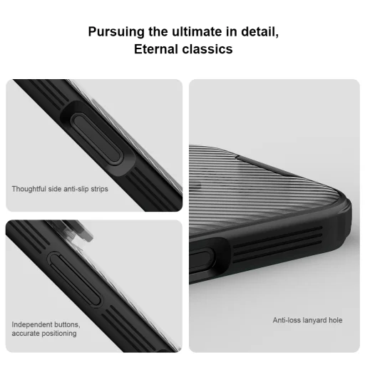 Apple iPhone 17 Pro Átlátszó Fekete Nillkin CamShield Prop Magnetic tok magsafe - 8