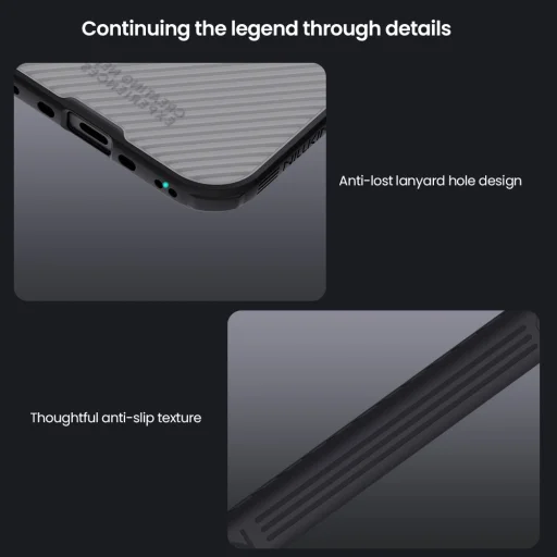 Apple iPhone 17 Air Átlátszó Fekete Nillkin CamShield PRO Mágneses kemény tok - 7