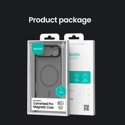 Apple iPhone 17 Air Átlátszó Fekete Nillkin CamShield PRO Mágneses kemény tok - 10