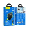 Hálózati töltő Hoco N52, 20W, 3A, 1 x USB-A - 1 x USB-C, Lightning kábel, fekete thumbnail
