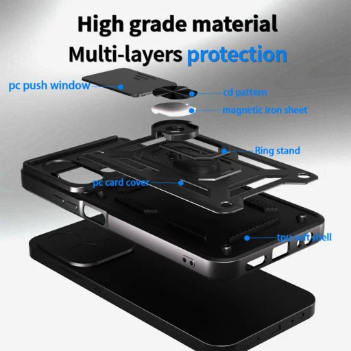 Xiaomi Redmi 15C 4G/Poco C85 4G Techsuit CamShield Series - Fekete tok - 2