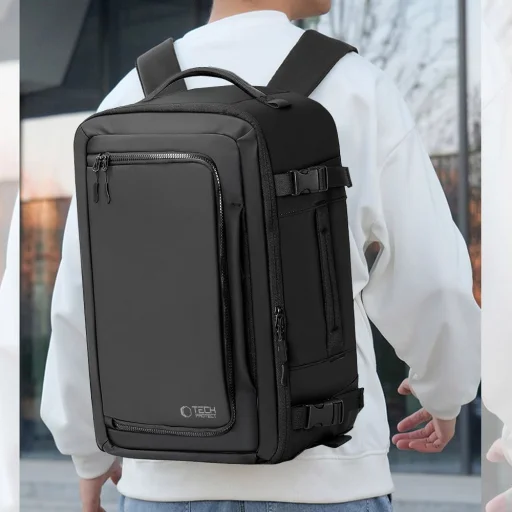 TECH-PROTECT DEFENDER S50 RYANAIR & WIZZAIR UTAZÁSI LAPTOP KABIN HÁTIZSÁK 20L 40x20x25 OLÍVAZÖLD - 9