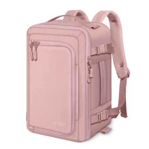 Tech-Protect Defender S50 Ryanair & Wizzair utazó laptop kézipoggyász hátizsák 20L 40x20x25 poros rózsaszín - 1
