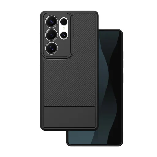 Samsung Galaxy S25 Ultra Szén mintás tok fekete - 1