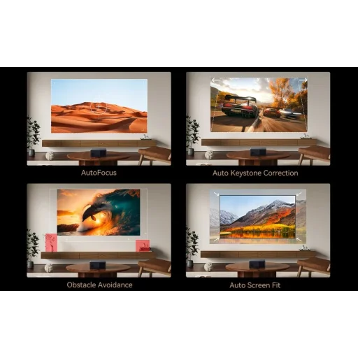 Wanbo X5 Pro (2025) Projektor, 140 hüvelyk, Full HD 1080P Android TV 11-el, BT 5.0, Fekete EU - 6