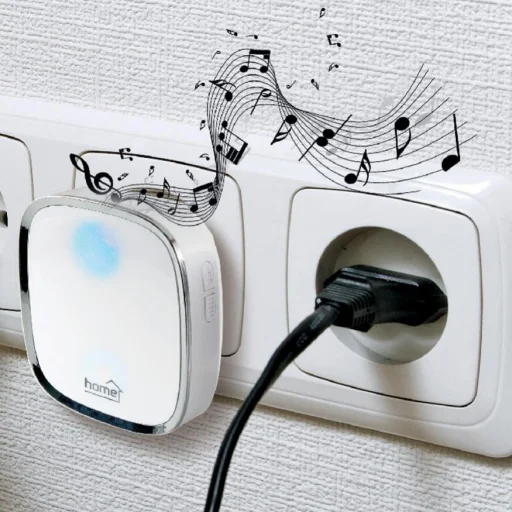 HOME DB 2060AC vezeték nélküli csengő, 200 m hatótáv, 36 dallam, 5 fokozatú hangerő, fényjelzés, 230 V-os tápellátás - 2