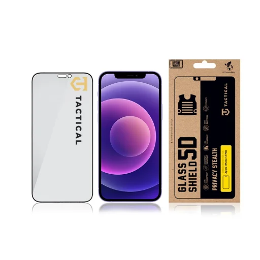  Apple iPhone 12 Mini Fekete Tactical Glass Shield Privacy Stealth 5D üvegfólia - 3