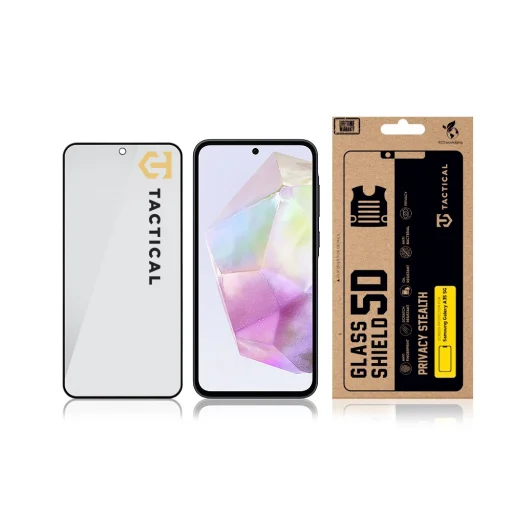  Samsung Galaxy A35 5G Fekete Tactical Glass Shield Privacy Stealth 5D üvegfólia - 3
