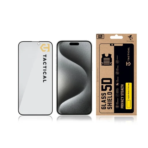  iPhone 15 Pro Max fekete Tactical Glass Shield Privacy Stealth 5D üvegfólia - 3