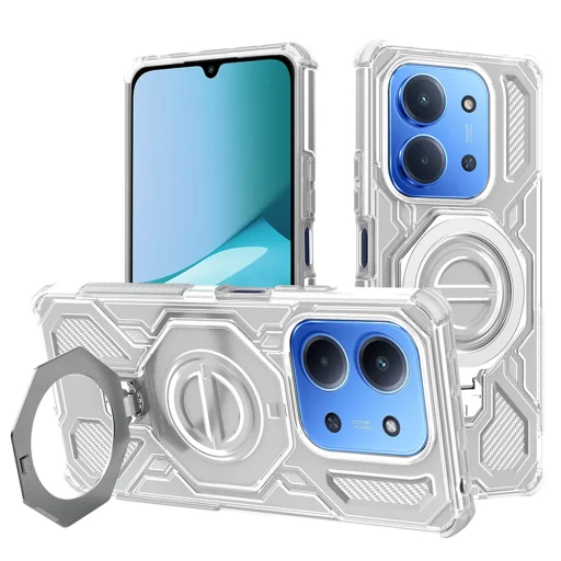 Xiaomi Redmi 15C 4G / Redmi 15C 5G Fehér Átlátszó Techsuit - Carbon Shield PRO tok - 1